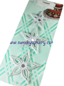 ที่พิมพ์ลายฟองดองท์ พิมพ์กดคุกกี้ ลายดอกไม้ 3 ชิ้น