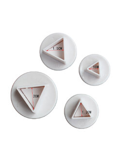 ที่พิมพ์ลายฟองดองท์ พิมพ์กดคุกกี้ รูปสามเหลี่ยม 4 ชิ้น/แพ็ค