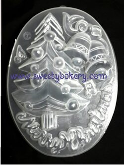 แม่พิมพ์ขนม แม่พิมพ์วุ้น แม่พิมพ์พลาสติก แม่พิมพ์วุ้นปอนด์ รูป Christmas 20 cm. ลายที่ 1037