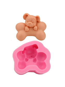 โมล(Mold) แม่พิมพ์ซิลิโคน ทำวุ้น ขนม สบู่ งานdiy รูปลูกสุนัข