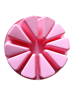 โมล(Mold) แม่พิมพ์ซิลิโคน ทำวุ้น ขนม สบู่ งานdiy ทรงสามเหลี่ยมเค้ก 10 ช่อง