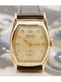 นาฬิกาเก่า GRUEN ไขลานสองเข็มครึ่ง