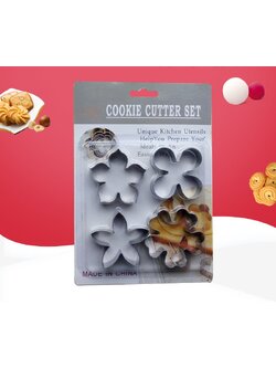 พิมพ์กดบิสกิต พิมพ์กดคุกกี้ รูปดอกไม้ 4 ชิ้น