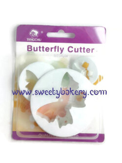 ที่พิมพ์ลายฟองดองท์ พิมพ์กดคุกกี้ รูปผีเสื้อ 3 ชิ้น