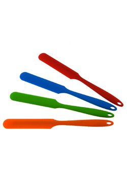 ไม้พายซิลิโคนทั้งด้าม 24.5x2.6 ซม. (เลือกสีไม่ได้ คละสีให้นะคะ)