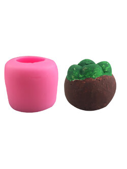 โมล(Mold) แม่พิมพ์ซิลิโคน ทำวุ้น ขนม สบู่ งานdiy รูปมังคุด (ใหญ่) 6.1*6.1 cm.