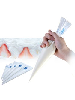 ถุงบีบครีมเค้ก พลาสติกพีอี เบอร์ 12" แบบใช้แล้วทิ้ง (100 ใบ/แพ็ค)