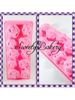 แม่พิมพ์ขนม แม่พิมพ์วุ้น แม่พิมพ์พลาสติก ลายกุหลาบบาน (สีเลือกไม่ได้นะคะ แล้วแต่ล็อตของโรงงาน)