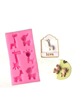 โมล พิมพ์ซิลโคน รูปยีราฟ+กวาง