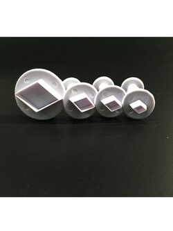 ที่พิมพ์ลายฟองดองท์ พิมพ์กดคุกกี้ รูป Dimond 4 ชิ้น/แพ็ค