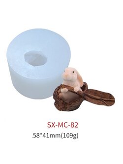 โมล(Mold) แม่พิมพ์ซิลิโคน ทำวุ้น ขนม สบู่ งานdiy รูปกระต่าย (SX-MC-82)