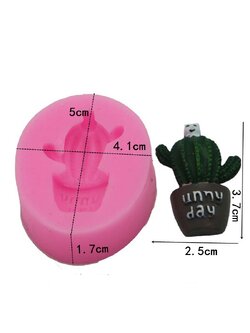 โมล(Mold) แม่พิมพ์ซิลิโคน ทำวุ้น ขนม สบู่ งานDiy แคคตัส (เล็ก)
