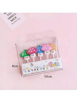 เทียนตกแต่งเค้ก เทียนวันเกิด รูปเห็ด