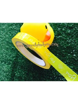 เทปแฟนซี ลาย For You สีเหลือง (50 หลา)