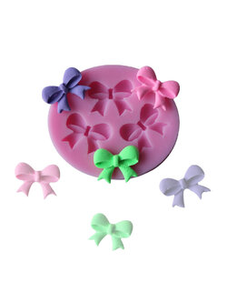 โมล แม่พิมพ์ซิลิโคน แม่พิมพ์สบู่ แม่พิมพ์วุ้น แม่พิมพ์ขนม ซิลิโคนสำหรับทำฟองดองท์ กัมเพส รูปโบว์ (เล็ก)