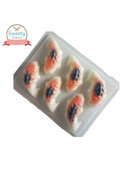 แม่พิมพ์พลาสติก แม่พิมพ์วุ้น แม่พิมพ์ขนม รูปปลาคาร์ฟ 6 ช่อง