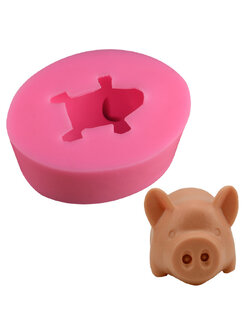 โมล(Mold) แม่พิมพ์ซิลิโคน ทำวุ้น ขนม สบู่ งานDiy รูปหมู 3มิติ