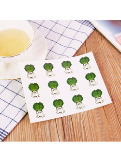 สติ๊กเกอร์ติดปากถุง รูปผัก 12 ดวง/แผ่น