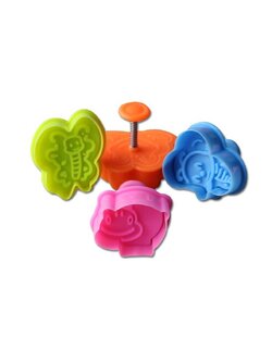 พิมพ์กดคุกกี้ เซตสัตว์ต่างๆ (สีไม่ตรงตามภาพนะคะ แล้วแต่ล็อตของโรงงาน)