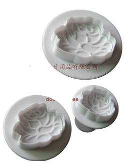 ที่พิมพ์ลายฟองดองท์ พิมพ์กดคุกกี้ ลายดอกไม้ 3 ชิ้น