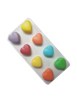 แม่พิมพ์ขนม แม่พิมพ์วุ้น แม่พิมพ์พลาสติกขุ่น รูปหัวใจ 8 ช่อง