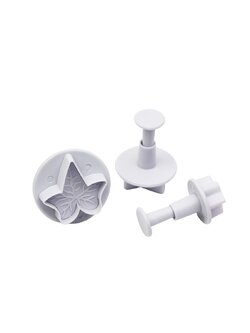 ที่พิมพ์ลายฟองดองท์ พิมพ์กดคุกกี้ รูปใบเมเปิ้ล(เล็ก) 3 ชิ้น/แพ็ค