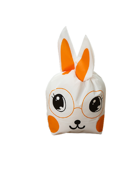 ถุงหูกระต่าย ถุงเบเกอรี่ ถุงหูกระต่ายสีส้ม 50 ใบ/ห่อ (Size : 13.5*22+6 cm.)
