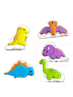 พิมพ์กดคุกกี้ รูปไดโนเสาร์ 5 ชิ้น