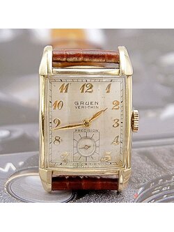 นาฬิกาเก่า GRUEN ไขลานสองเข็มครึ่ง