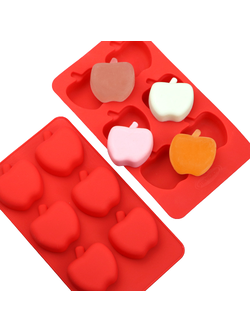 แม่พิมพ์ซิลิโคน พิมพ์สบู่ พิมพ์วุ้น พิมพ์ขนม รูปแอปเปิ้ล 6 ช่อง