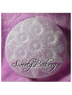 แม่พิมพ์ขนม แม่พิมพ์วุ้น แม่พิมพ์พลาสติก แม่พิมพ์วุ้นปอนด์ ลายดอกไม้ทรงกลม 25 cm. (A2)