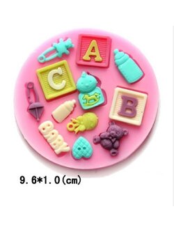 แม่พิมพ์ ซิลิโคน สำหรับทำฟองดองท์ กัมเพส รูปเข็มกลัด