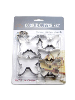 พิมพ์กดบิสกิต พิมพ์กดคุกกี้ รูปผีเสื้อ 5 ชิ้น/เซต