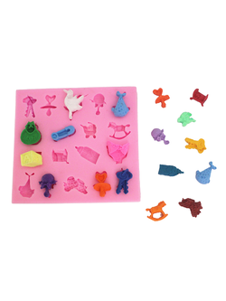 แม่พิมพ์ ซิลิโคน สำหรับทำฟองดองท์ กัมเพส รูปกุญแจ ขวดนม