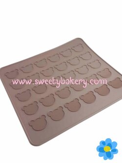 แผ่นซิโคน มาการองรูปหมี 30 ช่อง