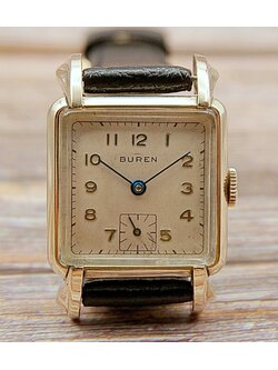 นาฬิกาเก่า BUREN ไขลานสองเข็มครึ่ง