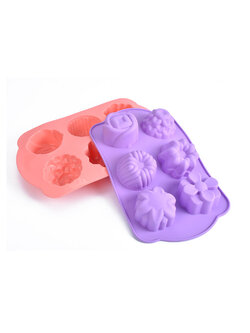 แม่พิมพ์ซิลิโคน พิมพ์สบู่ พิมพ์วุ้น พิมพ์ขนม รูปดอกไม้ 6 ช่อง