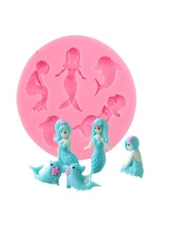 โมล พิมพ์ซิลิโคน รูปนางเงือก 5 ช่อง