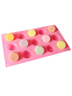 โมล(Mold) แม่พิมพ์ซิลิโคน ทำวุ้น ขนม สบู่ งานdiy รูปวงกลม 15 ช่อง (น้ำหนักสบู่ : 25 G.)