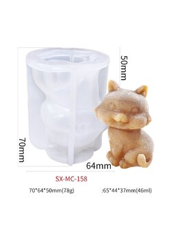 โมล(Mold) แม่พิมพ์ซิลิโคน ทำวุ้น ขนม สบู่ งานdiy รูปแมวเหมียว (SX-MC-158)