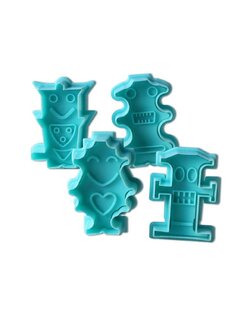 พิมพ์กดคุกกี้ เซตหุ่นยนต์ 4 ชิ้น/เซต (สีไม่ตรงตามภาพนะคะ แล้วแต่ล็อตของโรงงาน)