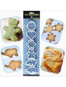 พิมพ์กดคุกกี้ คละลาย 6 ชิ้น/แพ็ค