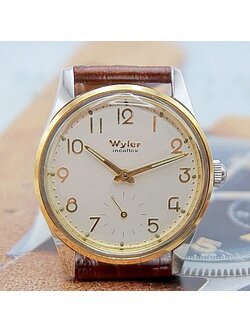 นาฬิกาเก่า WYLER ไขลานสองเข็มครึ่ง