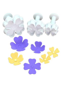 ที่พิมพ์ลายฟองดองท์ พิมพ์กดคุกกี้ Clover four flowers 3 ชิ้น/แพ็ค