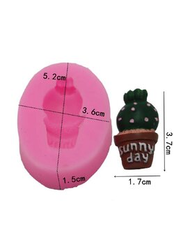 โมล(Mold) แม่พิมพ์ซิลิโคน ทำวุ้น ขนม สบู่ งานDiy รูปกระบองเพชร แคคตัส (เล็ก)