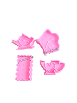 พิมพ์กดคุ้กกี้ เซตน้ำชา (สีไม่ตรงตามภาพนะคะ แล้วแต่ล็อตของโรงงาน)