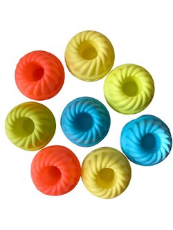 แม่พิมพ์ขนม พิมพ์ซิลิโคน พิมพ์วุ้น พิมพ์ขนมชั้น พิมพ์สบู่ รูปเกลียว (1 โหล/12 ชิ้น) 7.5*3.5 cm.