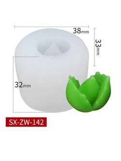 โมล(Mold) แม่พิมพ์ซิลิโคน ทำวุ้น ขนม สบู่ งานDiy รูปSucculent (เล็ก) (SX-ZW-142)