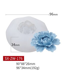 โมล(Mold) แม่พิมพ์ซิลิโคน ทำวุ้น ขนม สบู่ งานDiy รูปดอกไม้ (SX-ZW-176)