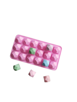 โมล(Mold) แม่พิมพ์ซิลิโคน ทำวุ้น ขนม สบู่ งานdiy รูปเพชร 18 ช่อง (ไซส์เล็ก)